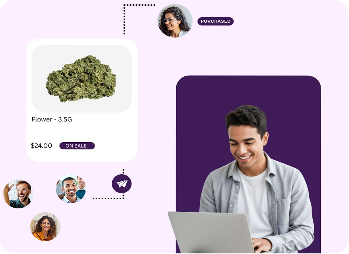 Firefly_Gemini Flash_Dispensary website on a laptop, which is sitting on a desk in a home